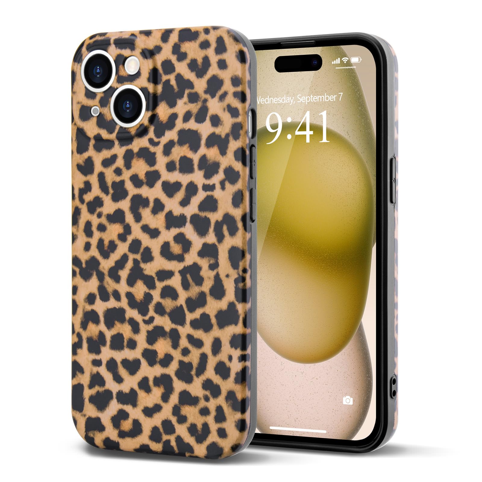 Amazon.co.jp: Teageo iPhone 13 用 ケース ヒョウ柄 レオパード